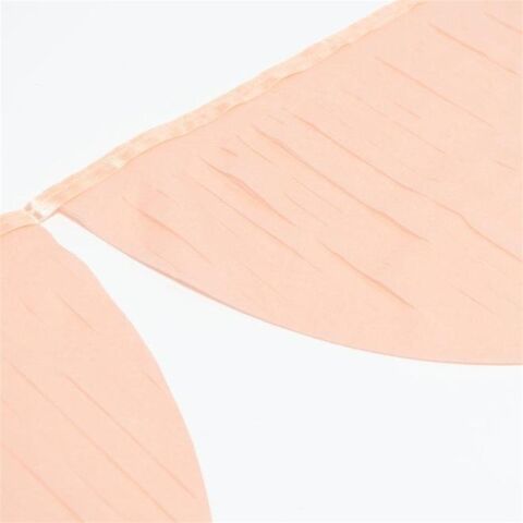 Meri Meri - Peach Tissue Paper Scallop Garlands - Şeftali Renginde Yarım Ay Kağıt Asılan Süs