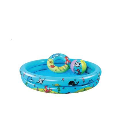 Swim Essentials Bebek Şişme Oyun ve Yüzme Havuzu Seti - Havuz/Simit/Plaj Topu