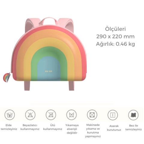 Zoyzoii Dream Serisi Sırt Çantası - Sugar Heart Rainbow