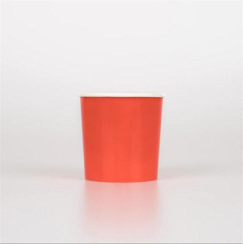 Meri Meri - Tomato Red Cups - Domates Kırmızısı Bardaklar (X8)