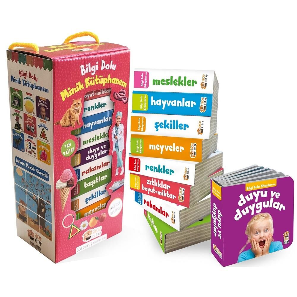 Bilgi Dolu Minik Kütüphanem (İngilizce Destekli - Pembe Kutu)