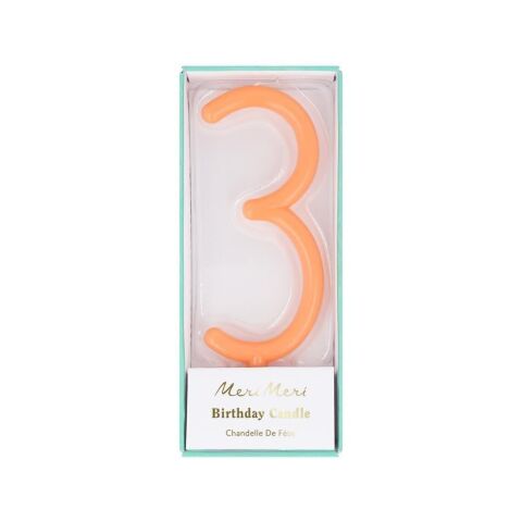 Meri Meri - İnce Rakam Mum - 3