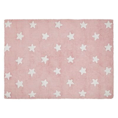 STARS Çocuk Odası Halısı Pembe/Beyaz