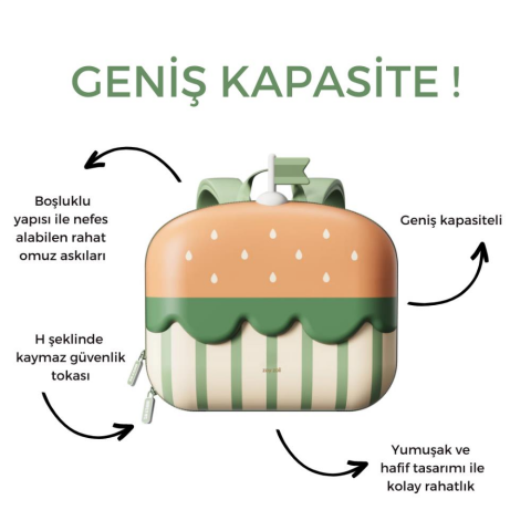 Zoyzoii Delicious Serisi Cheeseburger Sırt Çantası