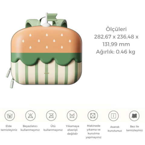 Zoyzoii Delicious Serisi Cheeseburger Sırt Çantası