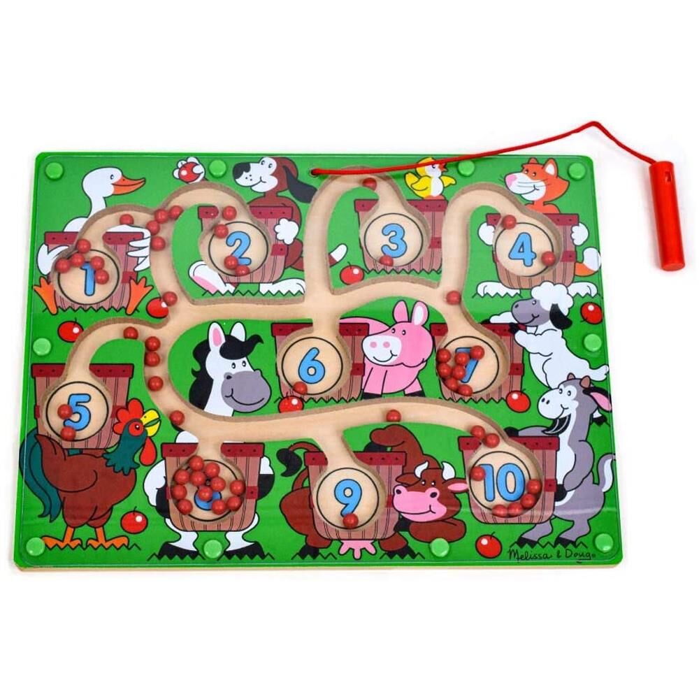 Melissa&Doug Ahşap Mıknatıslı Labirent Yapboz - Sayılar