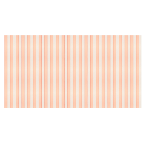 Meri Meri - Peach Stripe Tablecloth - Şeftali Tonlu Çizgili Kağıt Masa Örtüsü