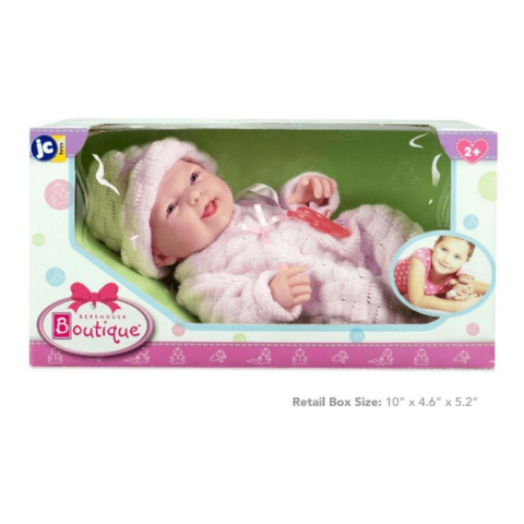 Berenguer Gerçekçi Yenidoğan Oyuncak Mini Kız Bebek 24 cm - Pembe