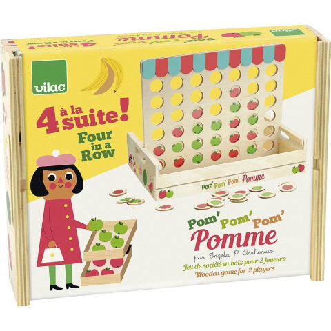 Vilac - Four Apples in a Row - Sıralı 4 Elma Oyunu