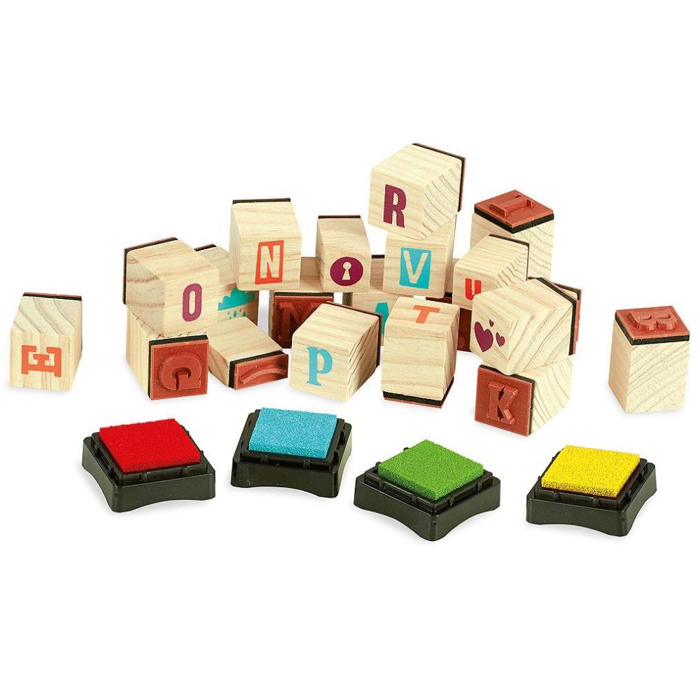 Vilac - First Printer's ABC Stamps - İlk Baskı ABC Mühürler