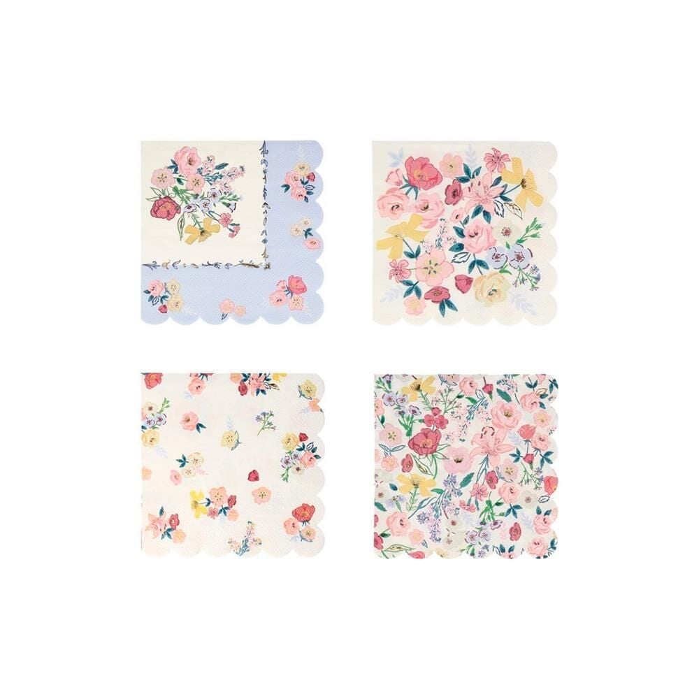 Meri Meri - English Garden Napkins - English Garden Peçete - S - 16'Lı