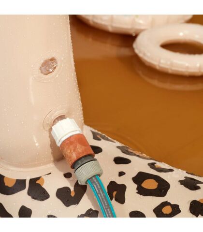 Swim Essentials Beige Leopard Fıskiyeli ve Kaydıraklı Şişme Oyun Havuzu 210cm