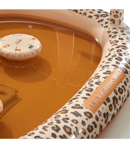 Swim Essentials Beige Leopard Fıskiyeli ve Kaydıraklı Şişme Oyun Havuzu 210cm