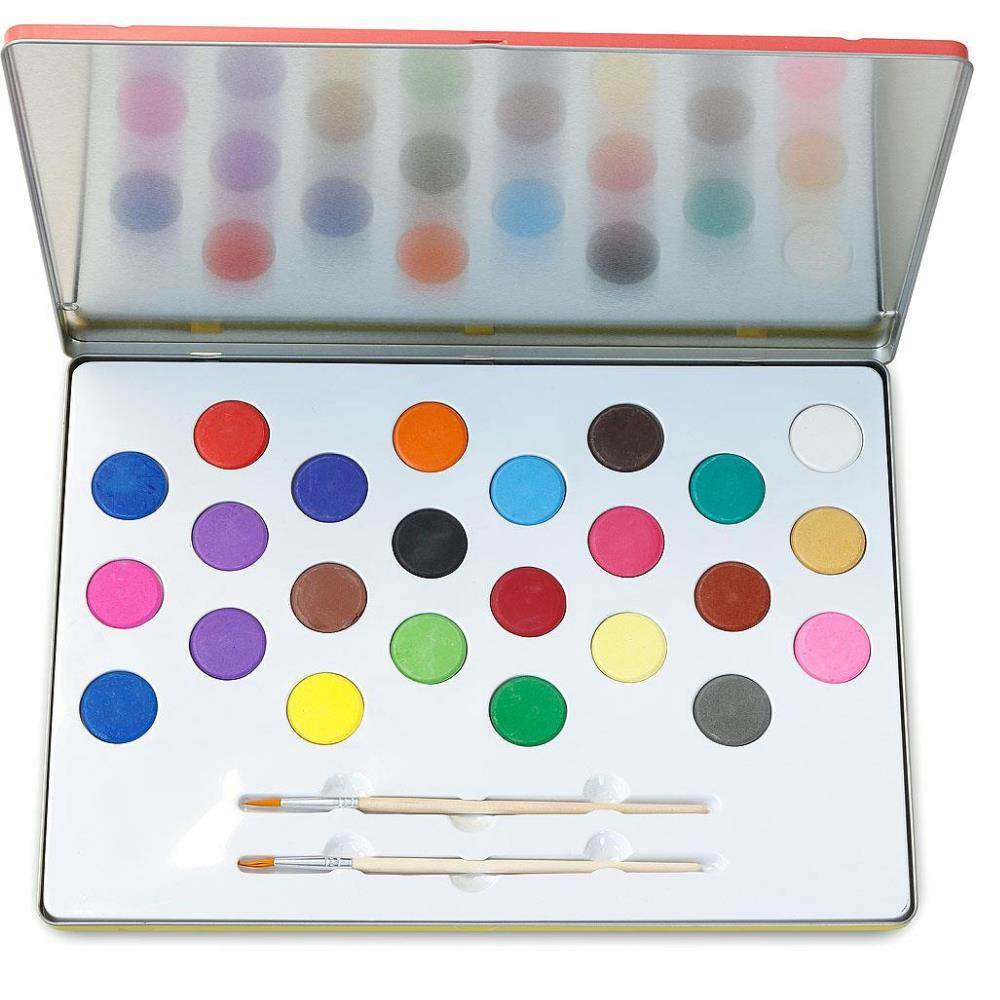 Vilac - Rainbow Large Painting Set - Büyük Boy Gökkuşağı Sulu Boya Seti 24'lü