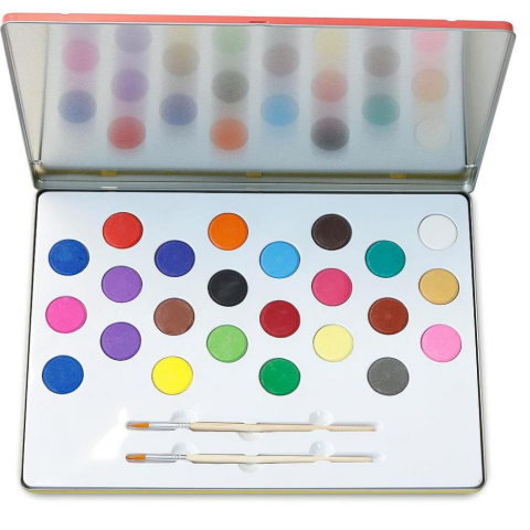 Vilac - Rainbow Large Painting Set - Büyük Boy Gökkuşağı Sulu Boya Seti 24'lü