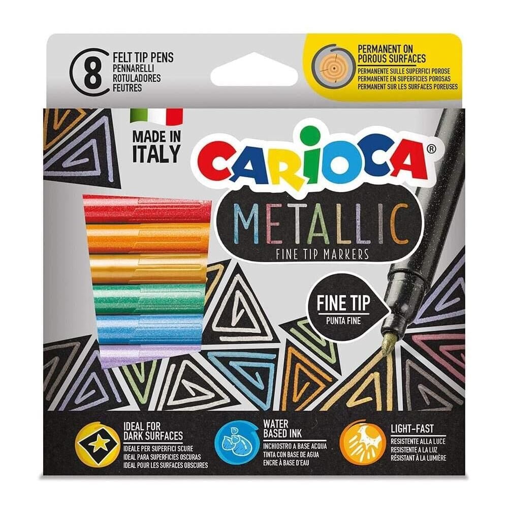 Carioca Metalik Renkler Serisi - Keçeli Kalem Seti 8'li