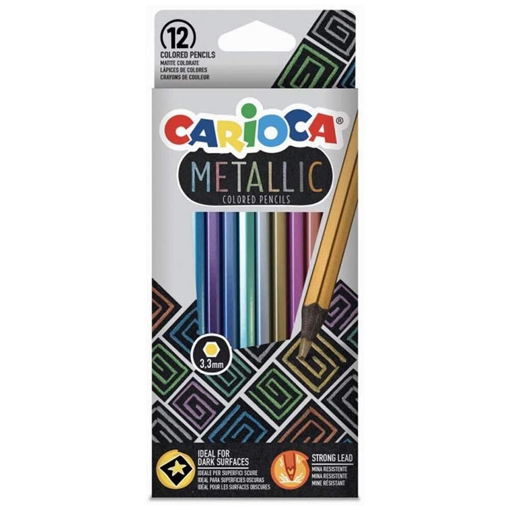 Carioca Metalik Renkler Serisi - Kuru Boya Kalemi Seti 12'li