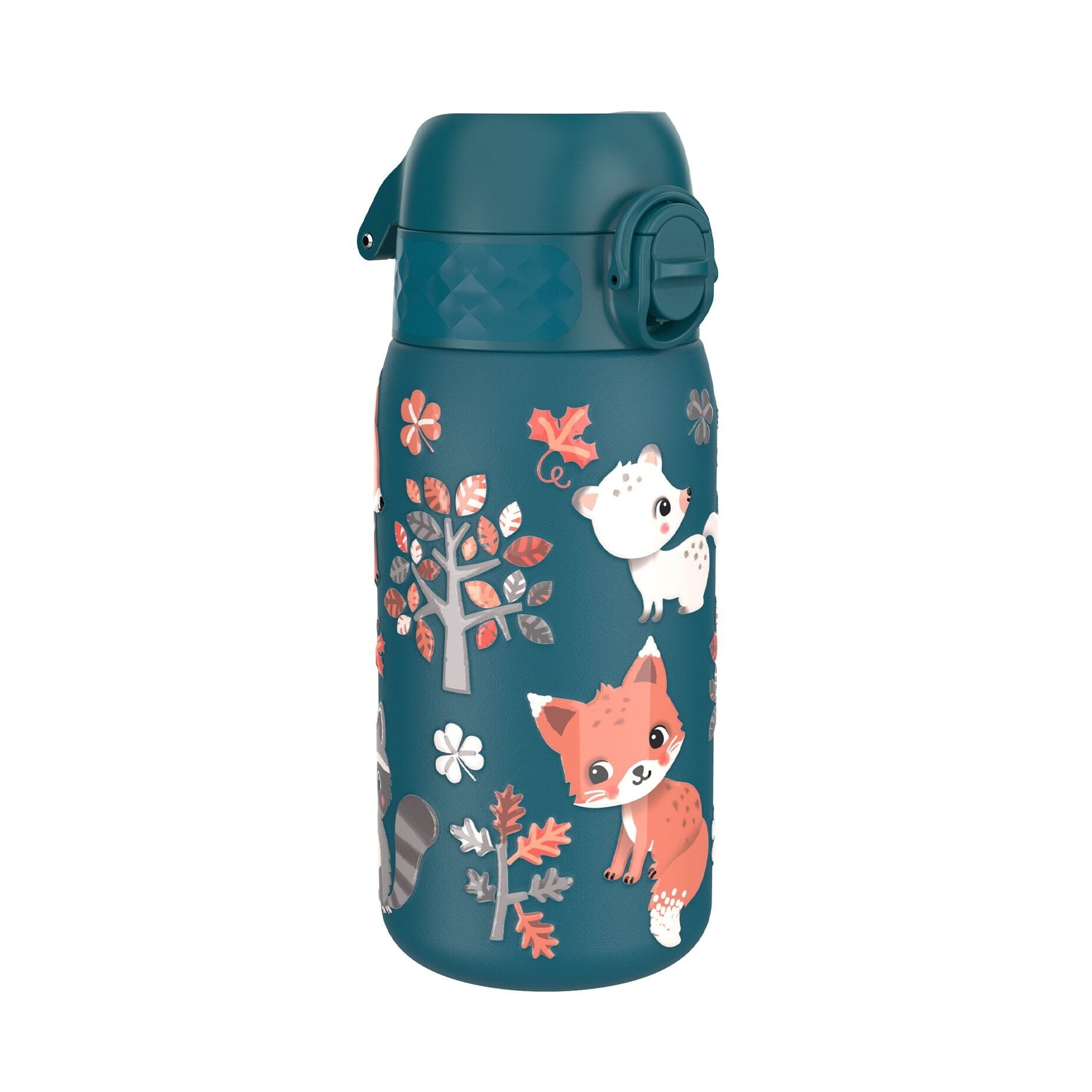 Ion8 - Paslanmaz Çelik Çocuk Suluk - Orman Hayvanları - 400 ml - Sızdırmaz