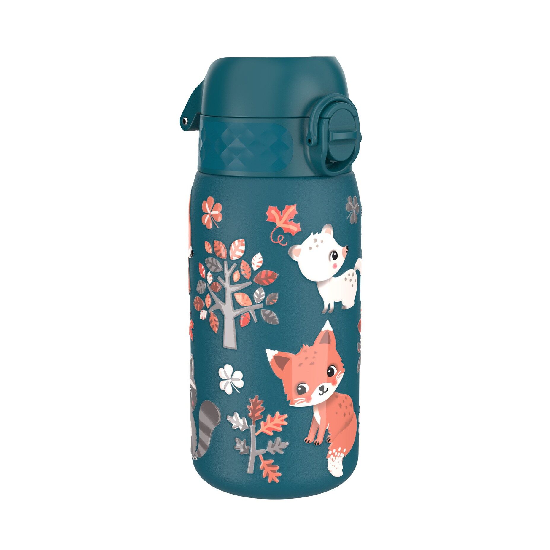 Ion8 - Paslanmaz Çelik Çocuk Suluk - Orman Hayvanları - 400 ml - Sızdırmaz