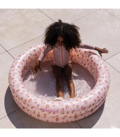 Swim Essentials Old Pink Leopard Çocuk Şişme Oyun ve Yüzme Havuzu 100cm