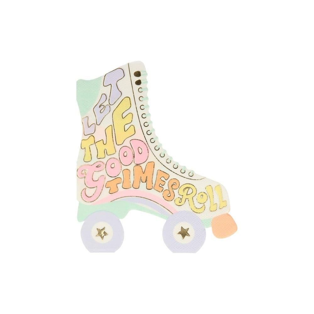Meri Meri - Roller Skate Napkins - Paten Peçete - 16'Lı