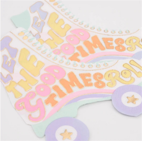 Meri Meri - Roller Skate Napkins - Paten Peçete - 16'Lı