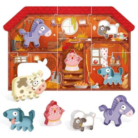Headu Montessori First Puzzle The Farm (İlk Yapbozum-Çiftlik) 2-4 Yaş