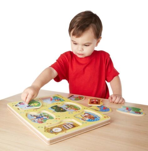 Melissa&Doug Ahşap Sesli Puzzle - İngilizce Çocuk Şarkıları 1