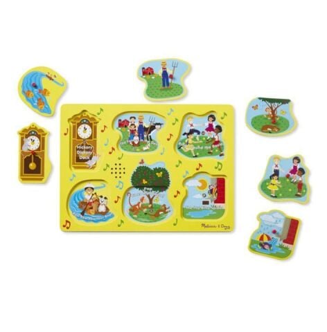 Melissa&Doug Ahşap Sesli Puzzle - İngilizce Çocuk Şarkıları 1