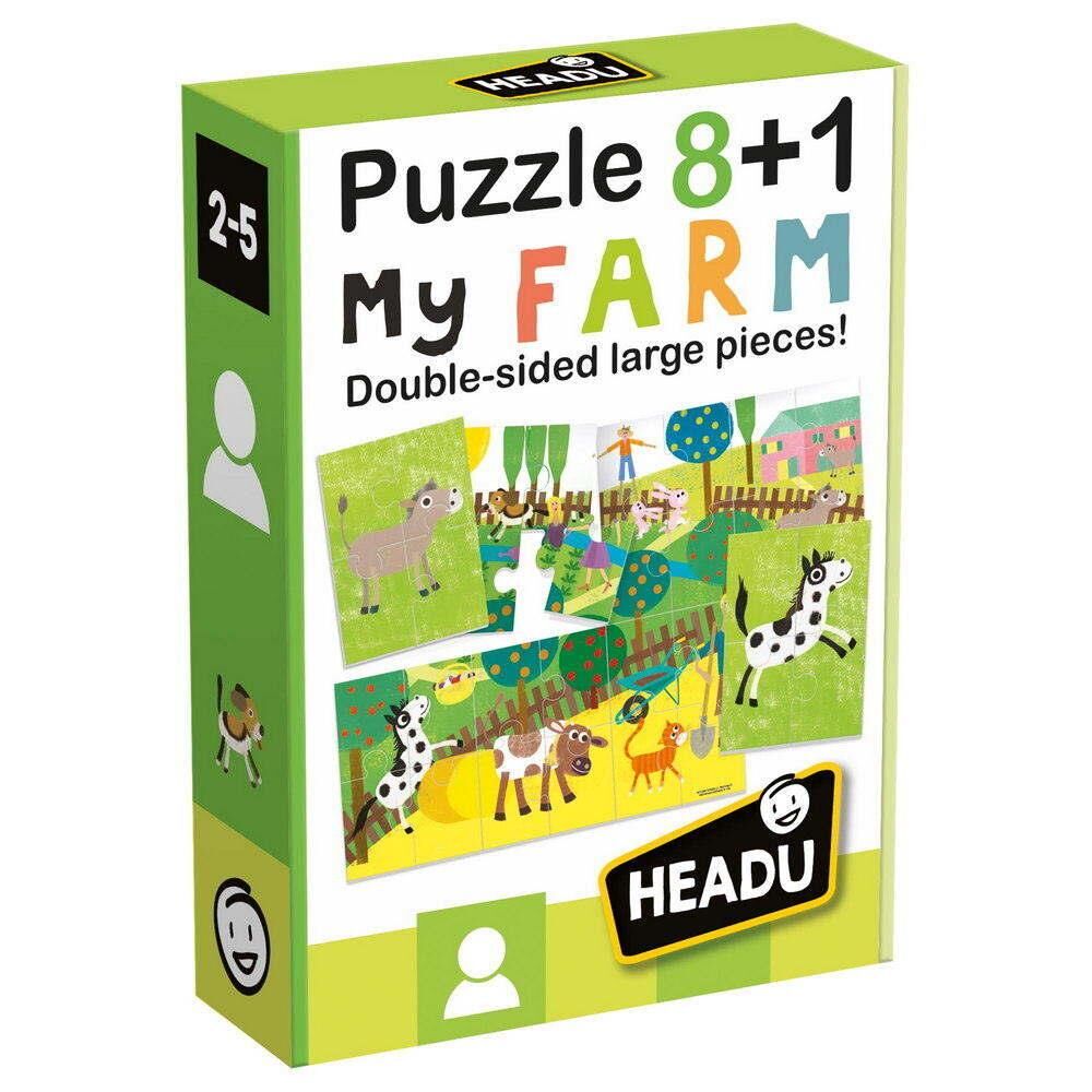 Headu My Farm Puzzle 8+1 Çift Taraflı Çiftliğim Yapbozu (2-5 Yaş)