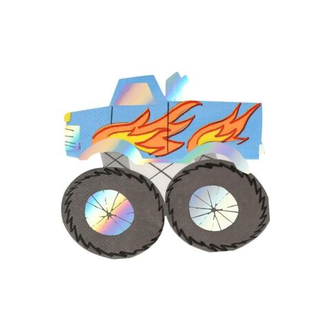 Meri Meri - Monster Truck Peçeteler - 16 Adet