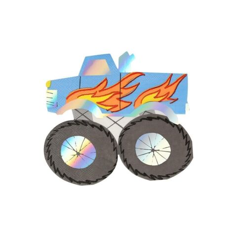 Meri Meri - Monster Truck Peçeteler - 16 Adet