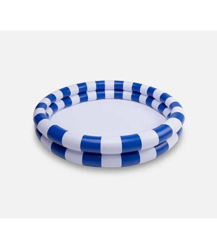 Swim Essentials Blue White Stripes Çocuk Şişme Oyun ve Yüzme Havuzu 100cm