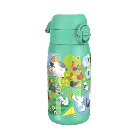 Ion8 - Paslanmaz Çelik Çocuk Suluk - Çiftlik Hayvanları - 400 ml - Sızdırmaz