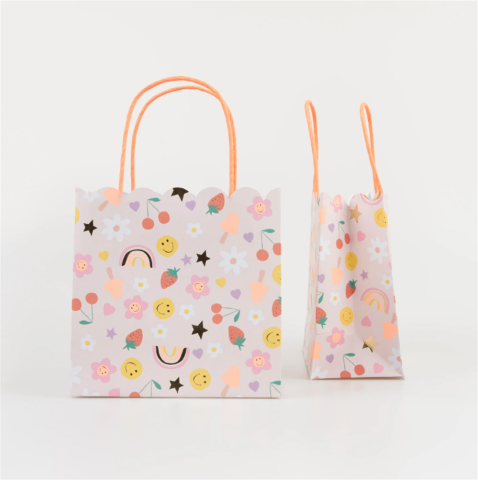 Meri Meri - Happy Face Icons Party Bags - Mutlu Yüz Semboller Parti Çantaları (X8)