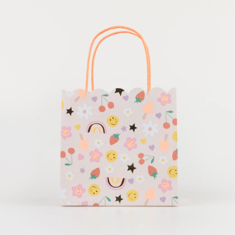 Meri Meri - Happy Face Icons Party Bags - Mutlu Yüz Semboller Parti Çantaları (x8)
