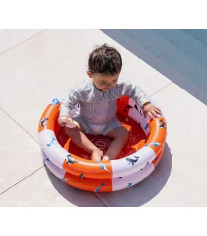 Swim Essentials Red White Whale Bebek Şişme Oyun ve Yüzme Havuzu 60cm