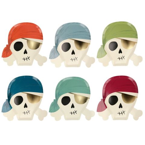 Meri Meri - Pirate Plates - Korsan Tabaklar - 8'li