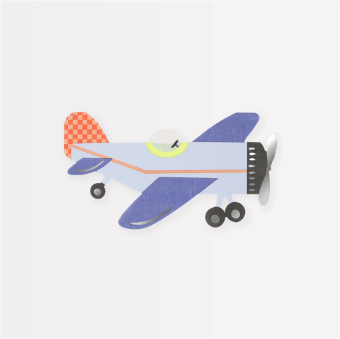 Meri Meri - Plane Napkins - Uçak Peçeteler (X16)