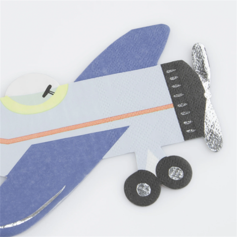 Meri Meri - Plane Napkins - Uçak Peçeteler (X16)
