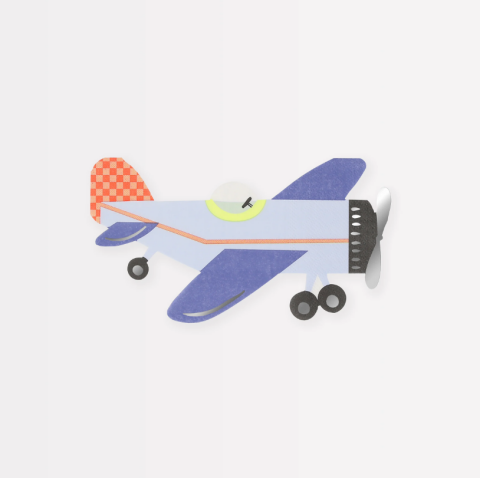 Meri Meri - Plane Napkins - Uçak Peçeteler (x16)