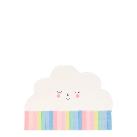 Meri Meri - Rainbow Sun Napkins - Gökkuşağı Bulutlu Peçete - L