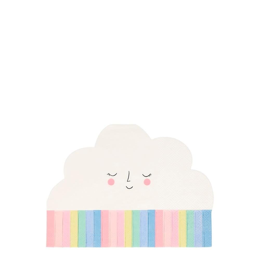 Meri Meri - Rainbow Sun Napkins - Gökkuşağı Bulutlu Peçete - L