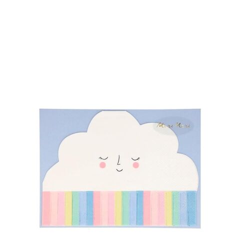 Meri Meri - Rainbow Sun Napkins - Gökkuşağı Bulutlu Peçete - L