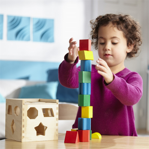 Melissa&Doug Ahşap Küp Şekil Bulmaca