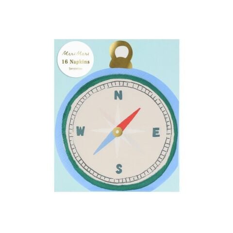 Meri Meri - Kamp Pusula Peçeteler - 16 Adet