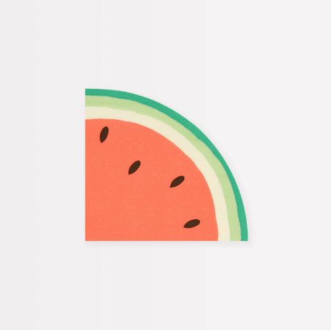 Meri Meri - Watermelon Slice Napkins - Dilim Karpuz Peçeteler (x16)
