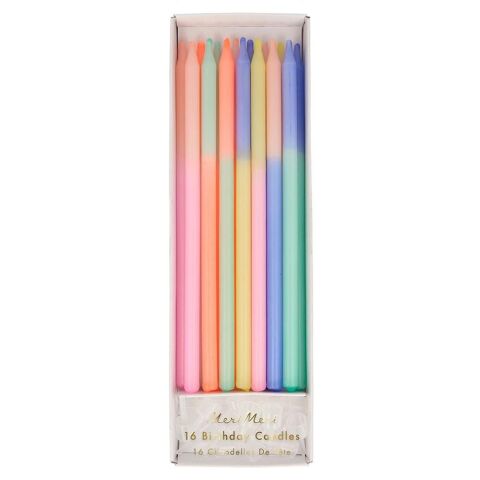 Meri Meri - Multi Colour Block Candles - Çok Renkli Blok Mumlar