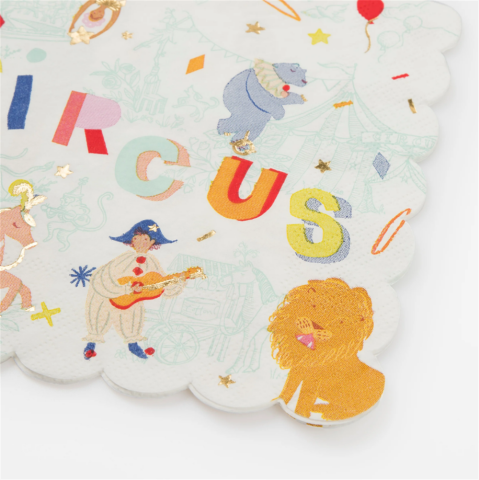 Meri Meri - Circus Large Napkins - Sirk Peçeteler (L) (X16)