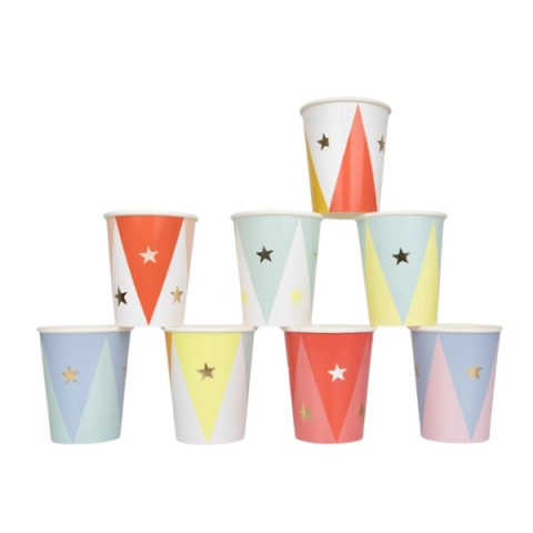 Meri Meri - Circus Cups - Sirk Bardaklar (x8)